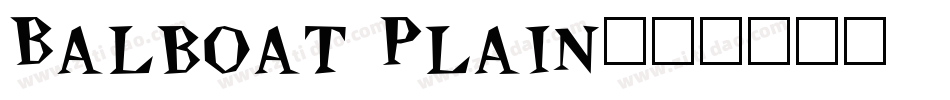 Balboat Plain字体转换